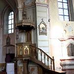 Starý Kolín - kostel sv. Ondřeje, kazatelna (2014)