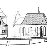 Vrbčany - kostel sv. Václava, naznačení gotické a barokní a stavební fáze