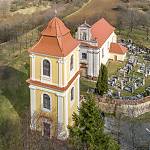 Vrbčany - zvonice u kostela sv. Václava (2020)