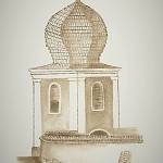 Vrbčany - zvonice, předpokládaná podoba starší barokní zvonice (autor Amdrea Soukupová)