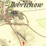 Dobřichov - Sládkova stráň na mapě II. vojenkého mapování 1836-52 (© 2st Military Survey, Austrian State Archive/Military Archive, Vienna)