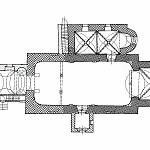 Dobřichov - kostel Nejsvětější Trojice, půdorys (B. Králová, K. Kibic ml. 2009)