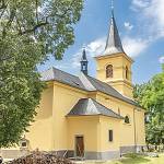 Křečhoř - kostel Božího těla, severní stěna (2019)
