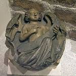 Klášterní Skalice - cisterciácké opatství, svorník s andělem ze zaniklého kostela (2007)