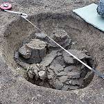 Cerhenice - archeologické nálezy, žárový hrob z mladší době bronzové z lokality Na Štěpnici (archiv SÚAP 2015)