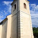 Žabonosy - kostel sv. Václava, věž od severozápadu (2016)