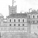 Kolín - zámek - návrh přestavby z 19. století, pohled od severu (M. Hintrager)