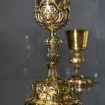 Kolín - zvonice u chrámu sv. Bartoloměje, chrámový poklad, rokokový pohár barona Trencka (2020)