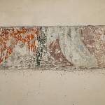Kolín - kostel sv. Víta, odkryté fresky v presbytáři (2018)