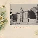 Kolín - kostel Českobratrské evangelické cíírkve (pohklednice prošlá poštou v roce 1901, ze sbírky Michala Valenčíka)