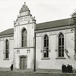 Kolín - kostel Českobratrské evangelické církve se secesní fasádou (před rokem 1915, foto Jan Kubrt, SOkA Kolín))