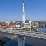 Kolín - tepelná elektrárna s novým mostem (2018)