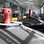 Kolín - Masartykův most, celkový pohled do bývalé hydroelektrárny (2008)