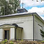 Červené Pečky - hrobka Hrubých z Jelení od východu s vchodem do krypty (2023)