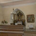 Svatá Kateřina - kostel sv. Kateřiny, pohled k presbytáři (2019)