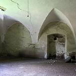 Libenice - tvrz, renesanční místnost východního paláce klenutá valeně s výsečemi (8. 5. 2013)