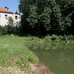 Opaovice - lovecký zámeček od rybníka u obory (2017)