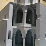 Záboří nad Labem - kostel sv. Prokopa, model řezu kostelem (z majetku Správy Pražského hradu)