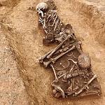 Plaňany - archeologické nálezy, výzkum na obchvatu, skupinový hrob z doby bronzové (2017. archiv UAPPSČ)