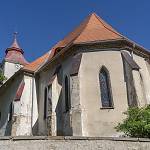 Žiželice - kostel sv. Prokopa, gotický presbytář (2018)