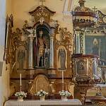 Žiželice - kostel sv. Prokopa, boční oltář sv. Václava (2018)