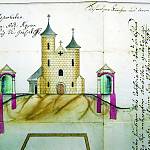 Tismice - Tismice - kostel Nanebevzetí Panny Marie, plán na přestavbu z roku 1767 (SOA Praha)