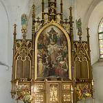 Oleška - kostel Všech svatých, hlavní oltář (2017)