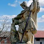 Dobřeň - socha sv. Floriána, detail (2006)