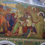 Grunta - kostel Nanebevzetí Panny Marie, nástěnná malba Klanění Tří králů v presbytáři (2011)