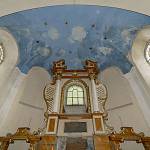 Vykáň - kostel sv Havla, klenba presbytáře (2020)