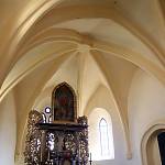 Hradešín - kostel sv. Jiří, klenba presbytáře (2014)