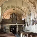 Malotice - kostel sv. Matouše, pohled na kruchtu s varhanami (2017)