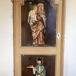 Týnec nad labem - kostel Panny Marie Sedmibolestné, dveře na kruchtu (2017)