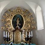 Týnec nad labem - kostel Panny Marie Sedmibolestné, klenba závěru presbytáře (2017)