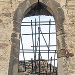 Vyšehořovice - zvonice, okno v jižní stěně (2018)