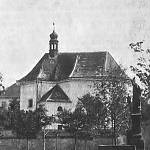 Chotouň - kaple sv. Prokopa před přístavbou věže a přestavbou na kostel (1896, Bernau B., Plaňany s okolím)