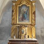 Polní Voděrady - kostel Navštívení Panny Marie, hlavní oltář (2019)