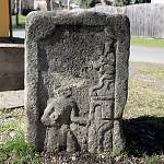 Polní Voděrady - podstavec zaniklé sochy sv. Jana Nepomuckého od severu (2017)