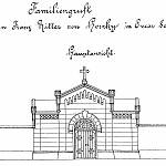 Ovčáry - hrobka rytíře Františka Horského, návrh od Moritze Hinträgera (1877)