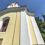 Kostelec nad Černými lesy - kostel sv. Jana Křtitele, dynamika západního průčelí (2018)