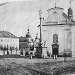 Kostelec nad Černými lesy - zaniklý mariánský sloup (1876, Podlipanské muzeum v Českém Brodě)