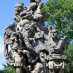 Ratboř - sousoší Apoteózy sv. Jana Nepomuckého, detail (2012)