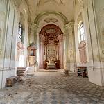 Drahobudice - kostel Nejsvětější Trojice, interiér lodi kostela (2019)