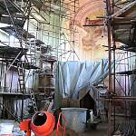 Drahobudice - kostel Nejsvětější Trojice, průběh rekonstrukce maleb (2007)
