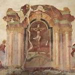 Drahobudice - kostnice, freska oltáře (2019)