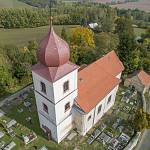 Kostelní Střímelice - kostel sv. Martina, věž (2018)