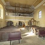 Kostelní Střímelice - kostel sv. Martina, pohled ke kruchtě (2018)