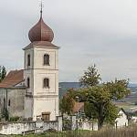 Kostelní Střímelice - kostel sv. Martina od severozápadu (2019)