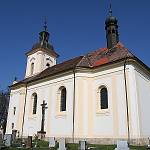 Předhradí - kostell Nanebevzetí Panny Marie, pohled od jihovýchodu (2008)