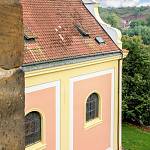 Přistoupim - kostel sv. Václava, pohled ze zvonice (2014)
